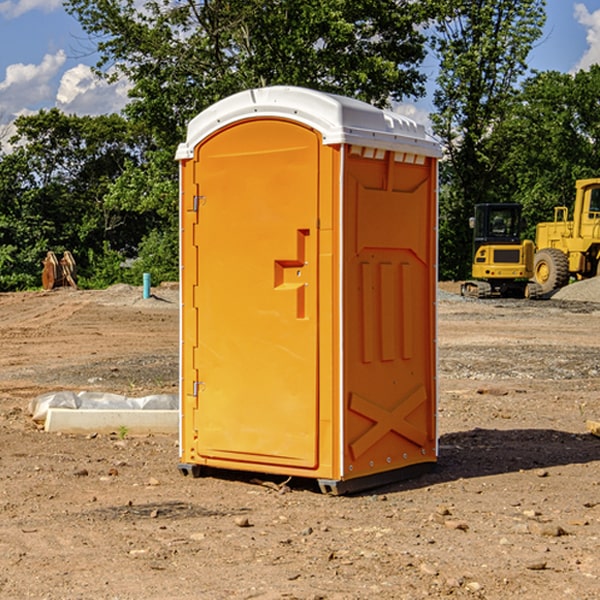 how often are the porta potties cleaned and serviced during a rental period in Burton